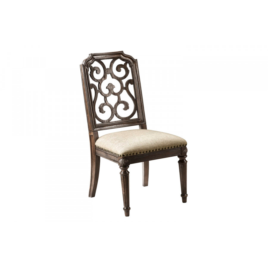 A.R.T. - Furniture Vintage Salvage Tristan Fret Back Side Chair Set of 2