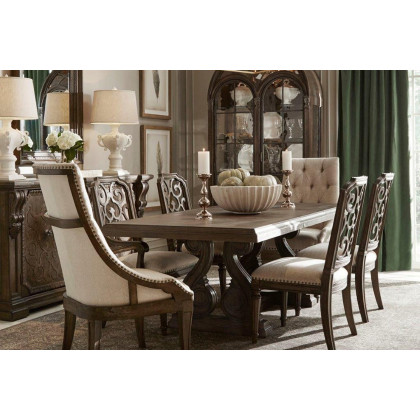 A.R.T. - Furniture Vintage Salvage Tristan Fret Back Side Chair Set of 2