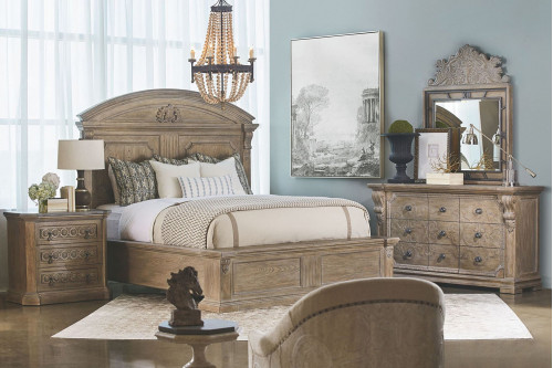 A.R.T.™ - Arch Salvage Parchment Chambers Panel Bedroom Set