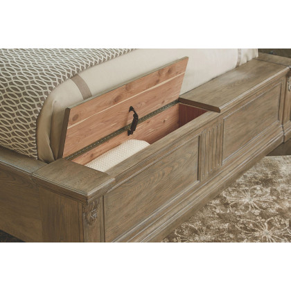 A.R.T. Arch Salvage Parchment Chambers Panel Bed - King Size