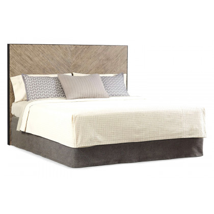 A.R.T. Epicenters Austin Brown Cedar Park Wall Panel Bed with Nightstand - Queen Size