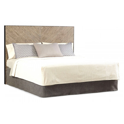 A.R.T. Epicenters Austin Brown Cedar Park Wall Panel Bed with Nightstand - King Size