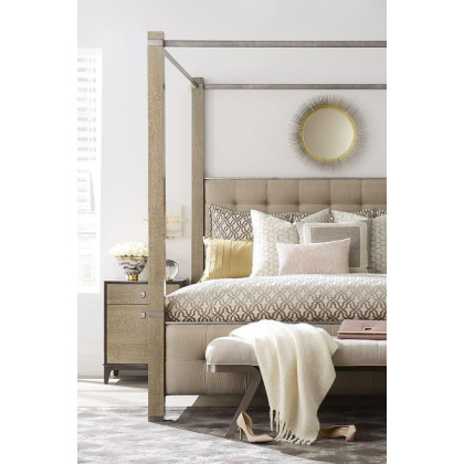 A.R.T. Prossimo Pizza Alto Upholstered Canopy Bed - California King Size