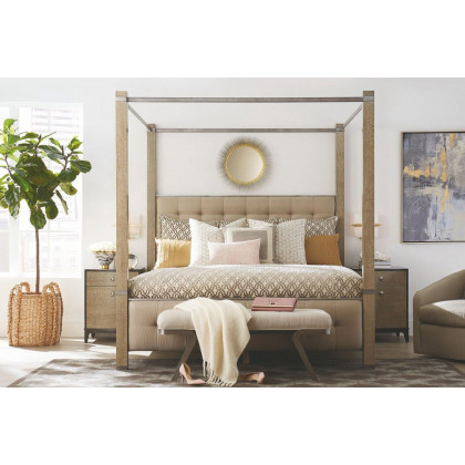 A.R.T. Prossimo Pizza Alto Upholstered Canopy Bed - California King Size