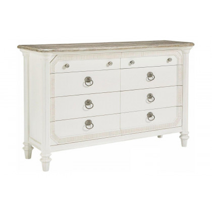 A.R.T. - Summer Creek Scrubbed Oak Shoals Upholstered Sleigh Bedroom Set