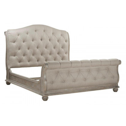 A.R.T. Furniture Summer Creek Shoals Upholstered Tufted Sleigh Bed - King Size