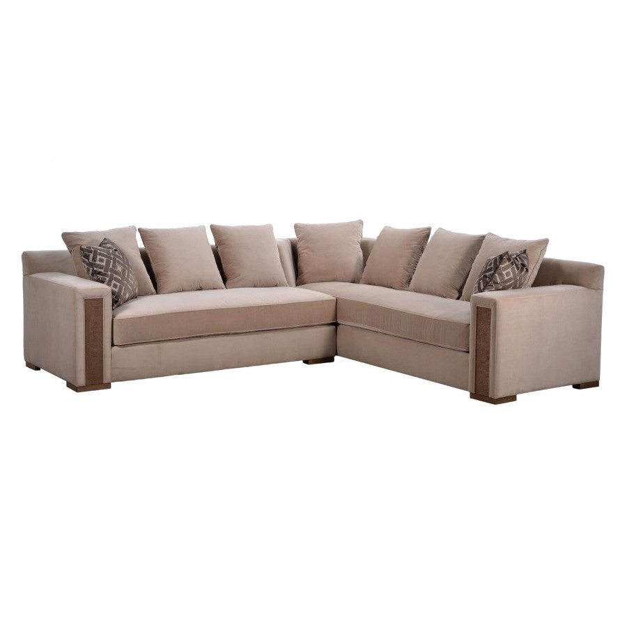 A.R.T. - Furniture Prossimo Divano Crema Sectional Sofa with Bookcase