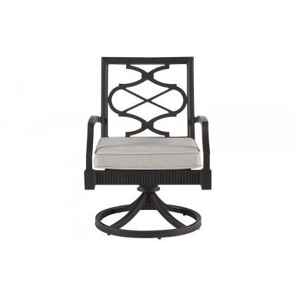 A.R.T. - Morrissey Phillips Charcoal Outdoor Swivel Dining Rocker Set of 2