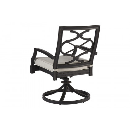 A.R.T. - Morrissey Phillips Charcoal Outdoor Swivel Dining Rocker Set of 2