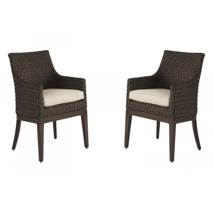 A.R.T. - Epicenters Ebony Franklin Wicker Outdoor Dining Chair