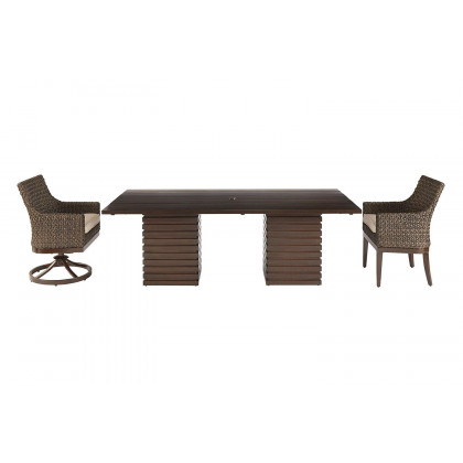 A.R.T. - Epicenters Ebony Franklin Wicker Outdoor Dining Chair