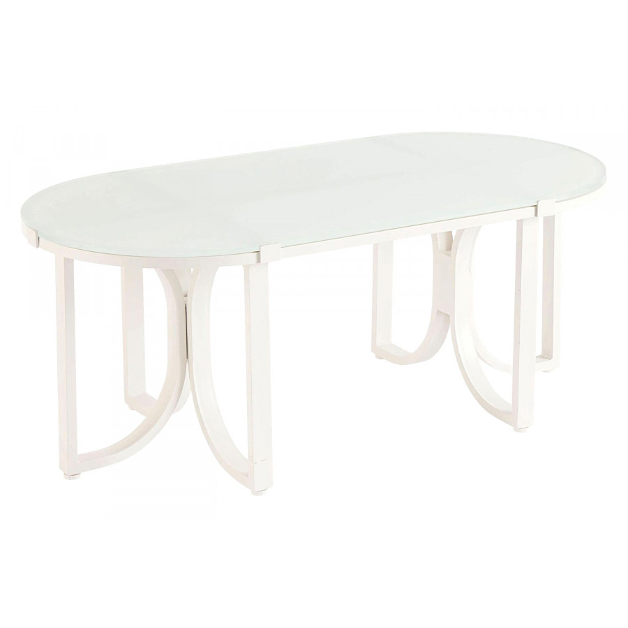A.R.T. - Cityscapes Paint White Manning Outdoor Oval Cocktail Table