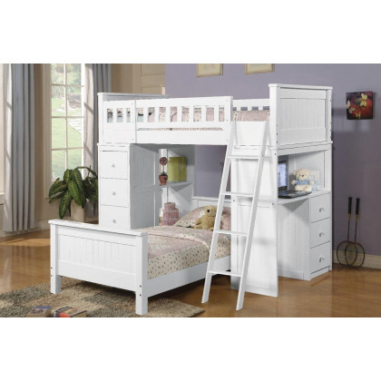 ACME Willoughby Twin Loft Bed - White