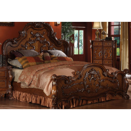ACME - Dresden Cherry Oak Panel Bed