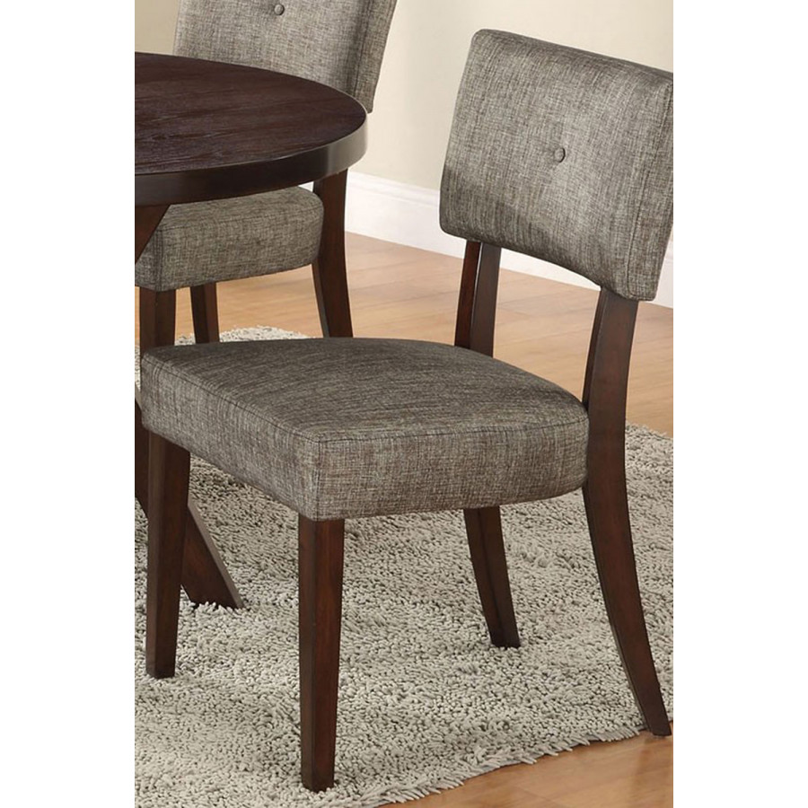 ACME - Drake Side Chair (Set-2) in Gray/Espresso