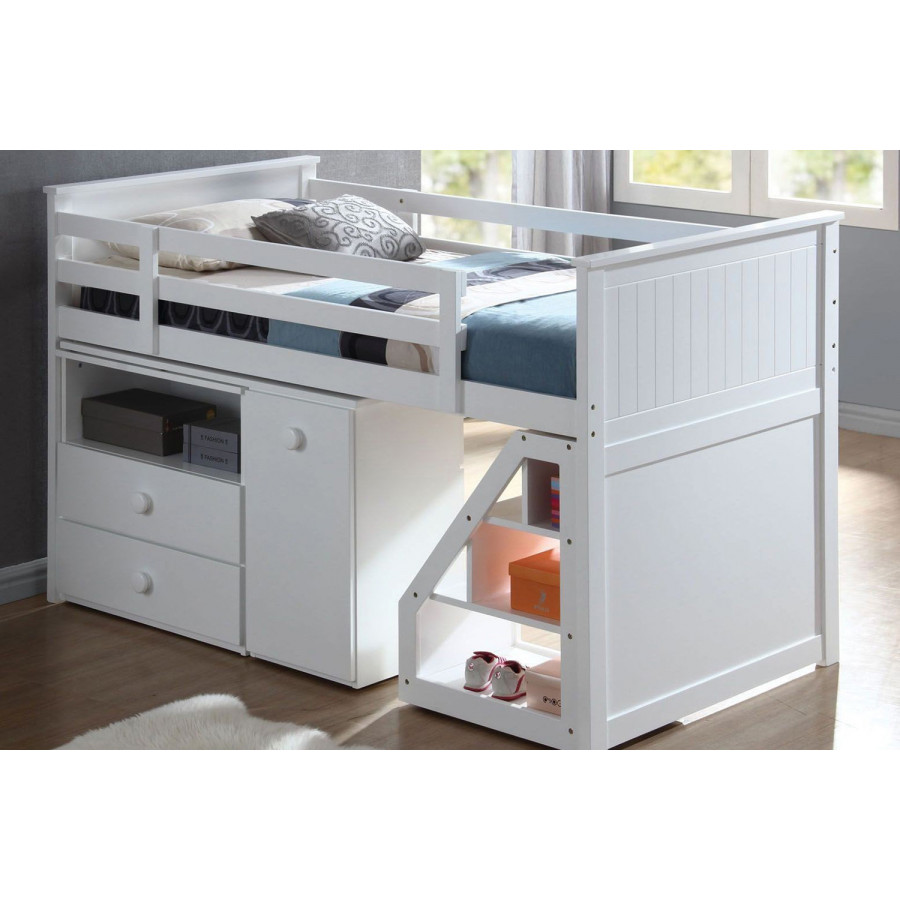 ACME - Wyatt Twin Loft Bed Set in White