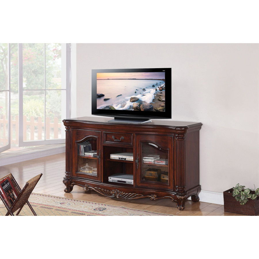 ACME - Remington TV Stand in Brown Cherry