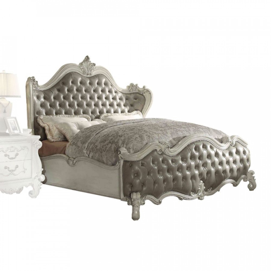 ACME Versailles EK Bed - Vintage Gray/Bone White