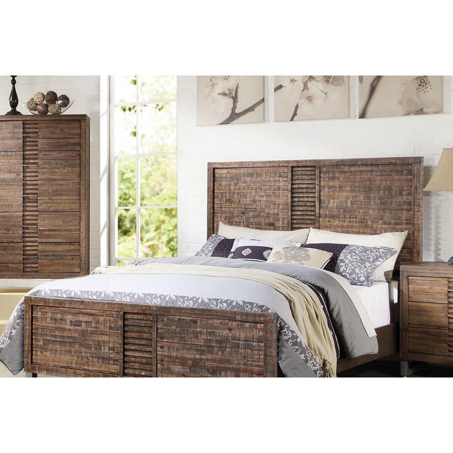 ACME - Andria Platform Bed Reclaimed Oak