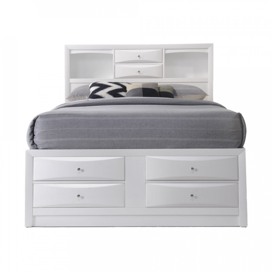 ACME Ireland Queen Bed with Storage - White