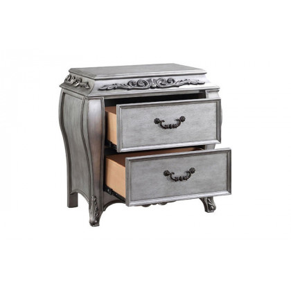 ACME - Leonora Nightstand in Vintage Platinum