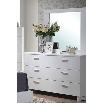ACME - Lorimar Dresser in White/Chrome Leg