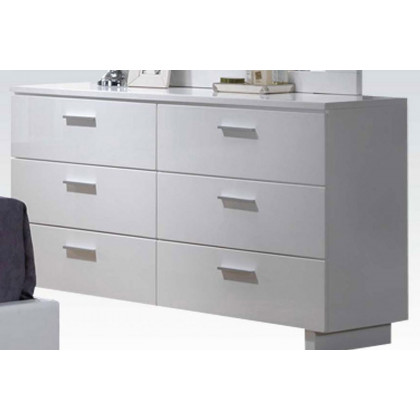 ACME - Lorimar Dresser in White/Chrome Leg