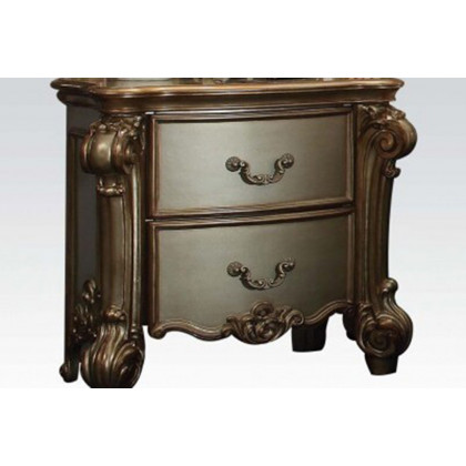 ACME Vendome Nightstand - Gold Patina