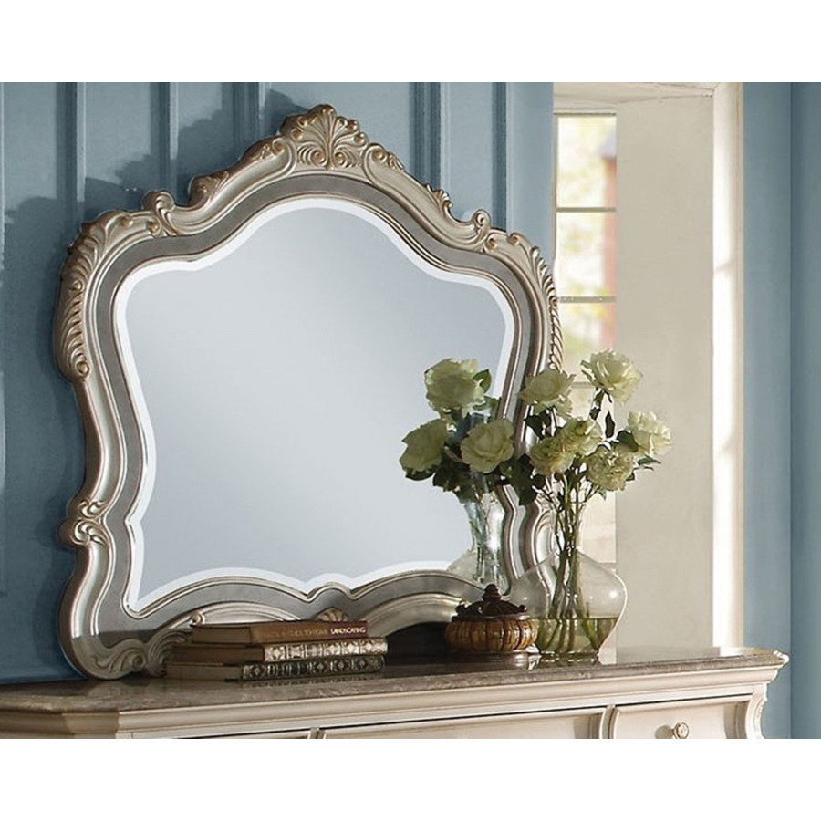 ACME - Chantelle Mirror in Pearl White
