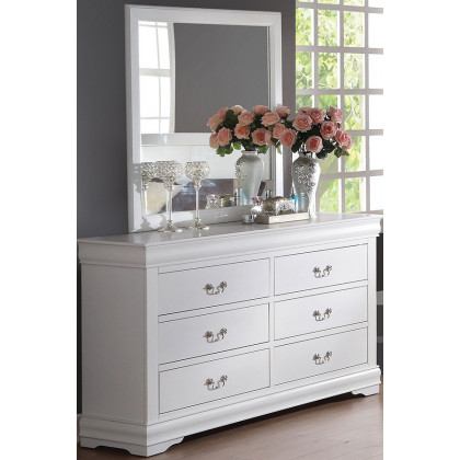ACME Louis Philippe Mirror - White