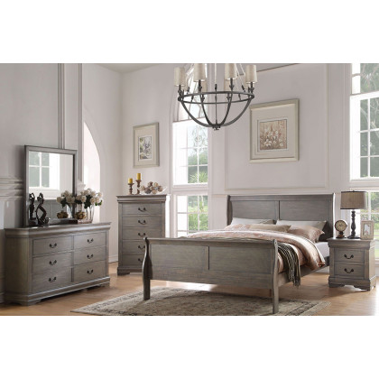 ACME Louis Philippe Mirror - Antique Gray