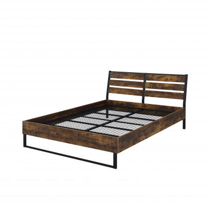 ACME Juvanth Eastern King Bed - Rustic Oak/Black