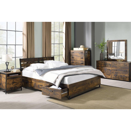 ACME - Juvanth Chest in Rustic Oak/Black