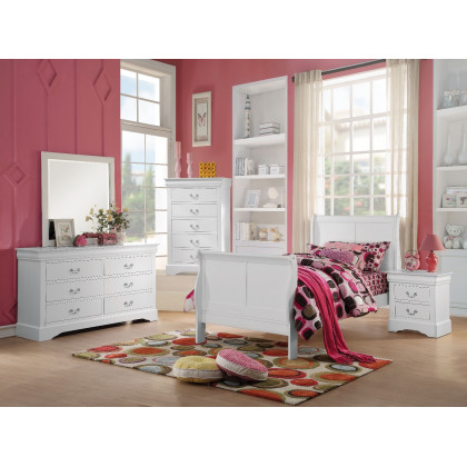 ACME Louis Philippe III Full Bed - White