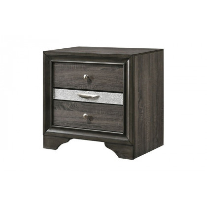 ACME Naima Storage Bed - Gray, King Size