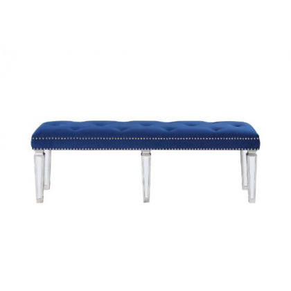 ACME Varian Bench - Blue Velvet/Mirrored