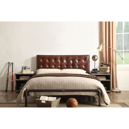 ACME - Brancaster Queen Bed in Vintage Brown