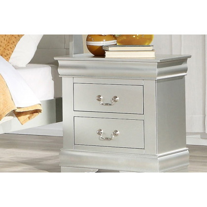ACME Louis Philippe Youth Sleigh Bed - Platinum