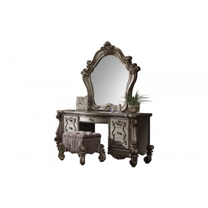 ACME Versailles Mirror - Antique Platinum Silver