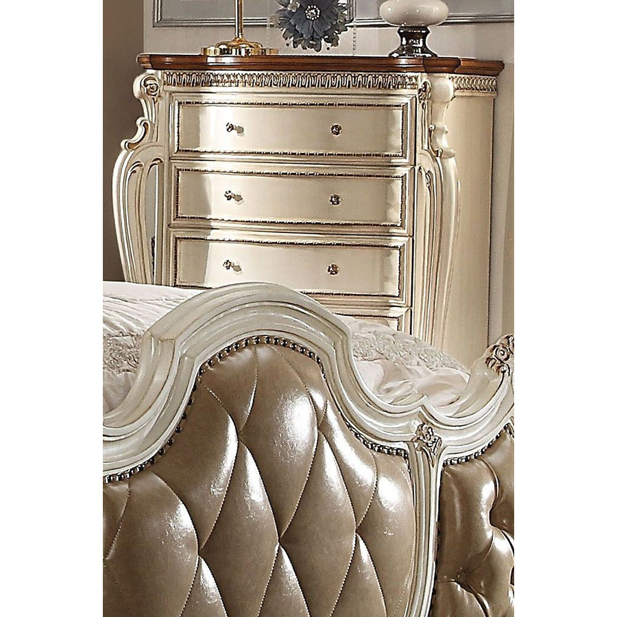 ACME Picardy Chest - Antique Pearl and Cherry Oak