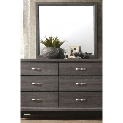 ACME - Valdemar Mirror in Weathered Gray