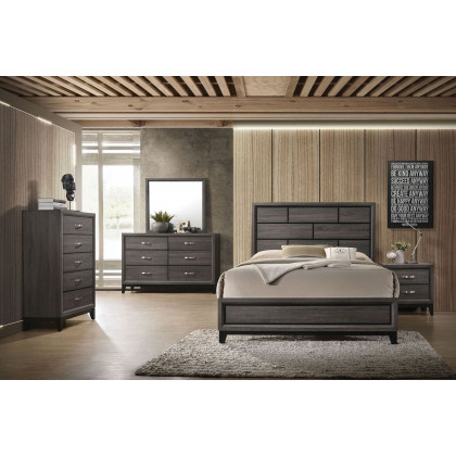 ACME - Valdemar Mirror in Weathered Gray