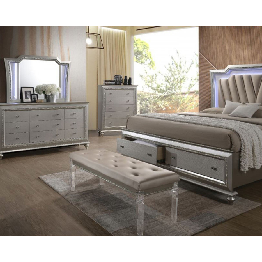 ACME - Kaitlyn Bench in Clear Acrylic