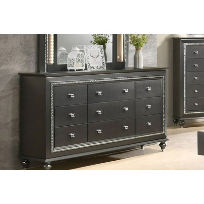 ACME Kaitlyn Dresser - Metallic Gray