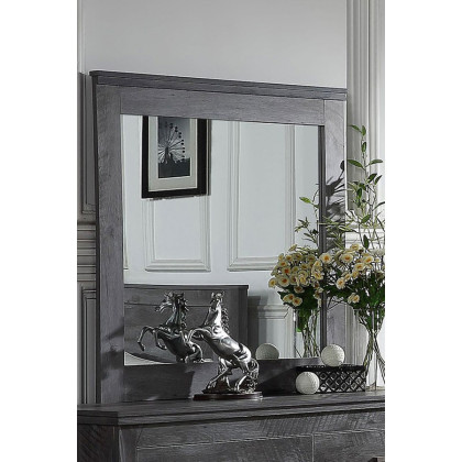 ACME - Vidalia Mirror in Rustic Gray Oak