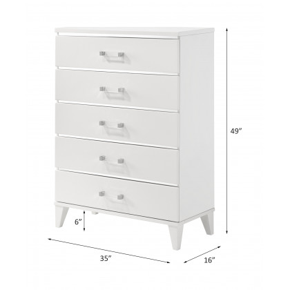 ACME Chelsie Chest - White Finish