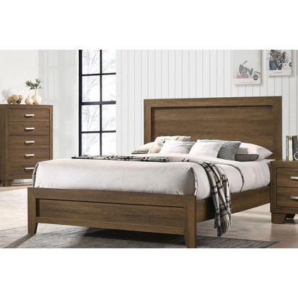 ACME Miquell Panel Bed - Oak, King Size