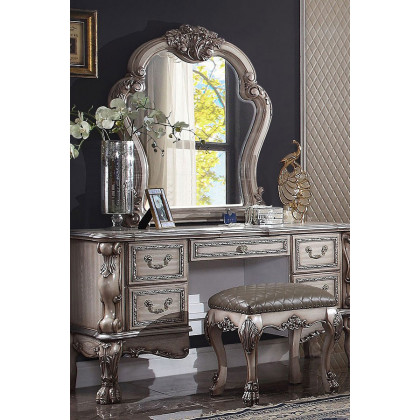 ACME - Dresden Vanity Desk in Vintage Bone White