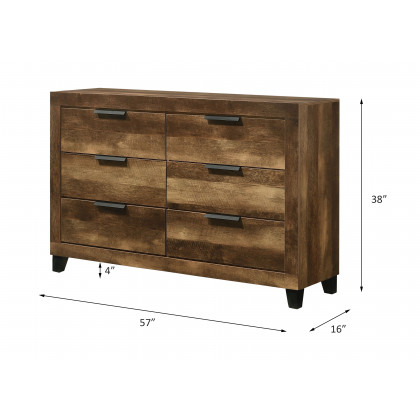 ACME - Morales Dresser in Rustic Oak
