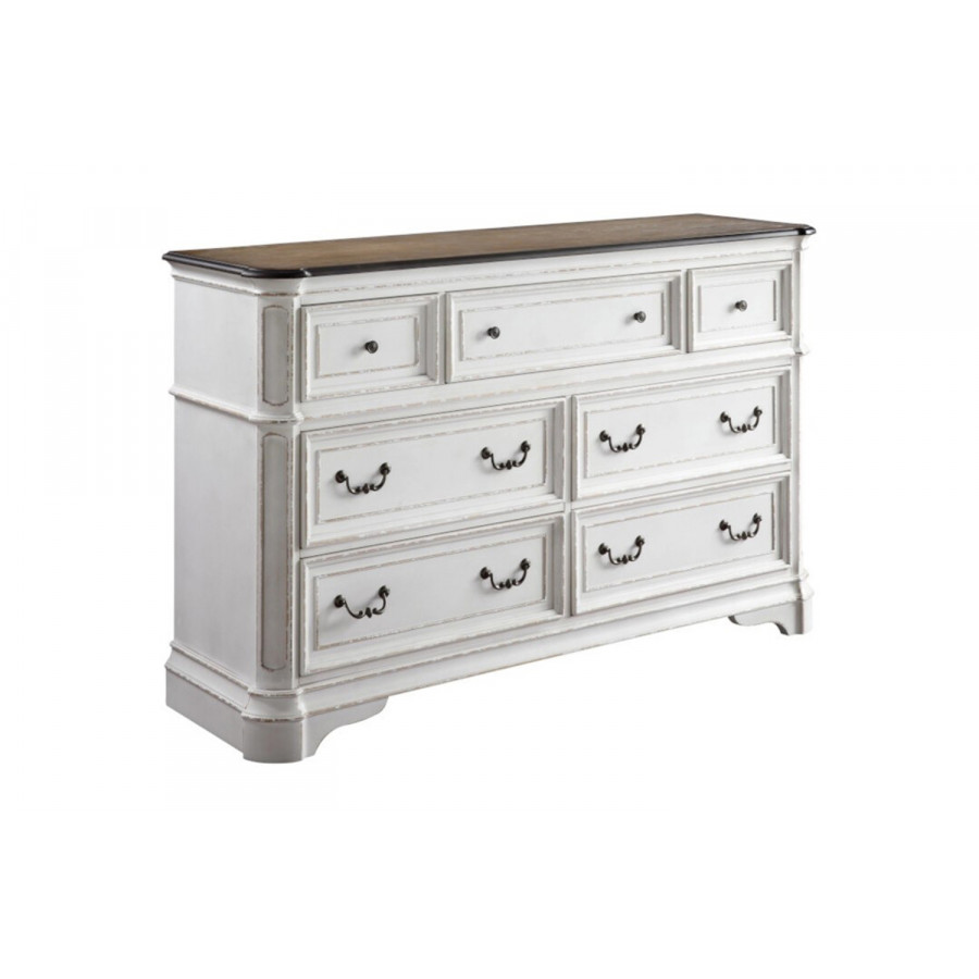 ACME - Florian Dresser in Antique White/Oak